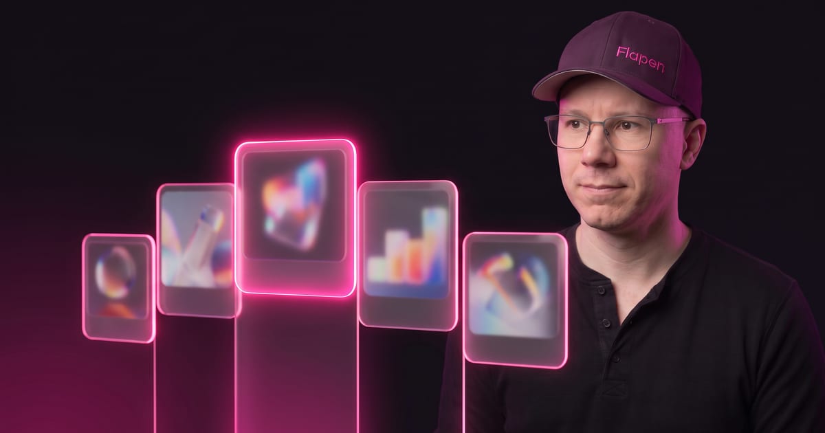 Flapen founder comparing glowing glass tool cards on a podium — Amazon product research tools compared