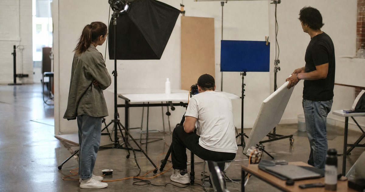 Flapen cover for Best Amazon Keyword Research Tool and the Seven Checks to Run: a seller watching their first product being photographed by the Flapen team