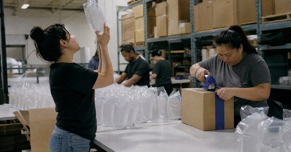 Flapen cover for Amazon's Vine Program and Where It Sits in a Launch: final quality check of a first production run at a white bench