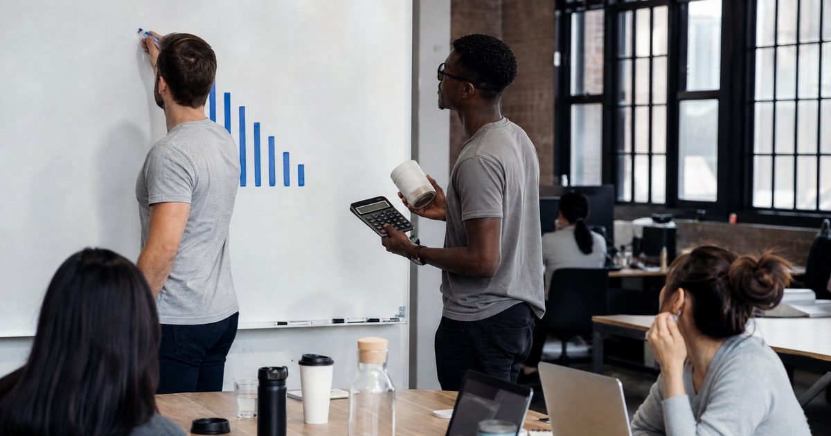 Flapen cover for Amazon agency revenue share models explained: Flapen operators sketching a margin waterfall on a whiteboard