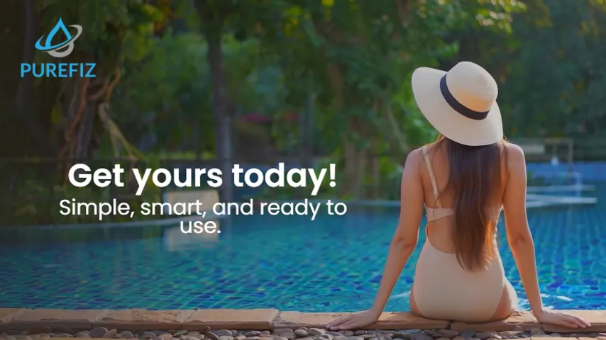 The Purefiz pool spot at the poolside — Get yours today