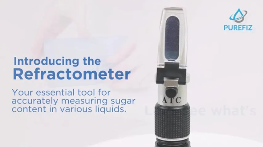 The Purefiz refractometer in its intro spot for measuring sugar content