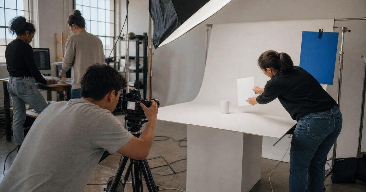 Flapen cover for Amazon PPC Campaigns and What Each One Costs by Stage: a re-shoot in the studio against a blank reference card